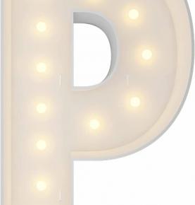  Marquee Light Up Letters, 4FT Marquee Letters P, Mosaic Letters for Balloons, Mosaic Balloon Frame, Giant Cardboard Letters for Birthday Engagement Wedding Party Decoration, Balloon Arch Kit 