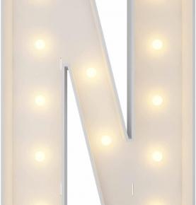  Marquee Light Up Letters, 4FT Marquee Letters N, Mosaic Letters for Balloons, Mosaic Balloon Frame, Giant Cardboard Letters for Birthday Engagement Wedding Party Decoration, Balloon Arch Kit 