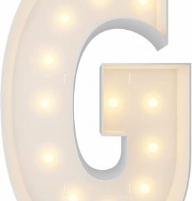  Marquee Light Up Letters, 4FT Marquee Letters G, Mosaic Letters for Balloons, Mosaic Balloon Frame, Giant Cardboard Letters for Birthday Engagement Wedding Party Decoration, Balloon Arch Kit 