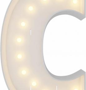  Marquee Light Up Letters, 4FT Marquee Letters C, Mosaic Letters for Balloons, Mosaic Balloon Frame, Giant Cardboard Letters for Birthday Engagement Wedding Party Decoration, Balloon Arch Kit 